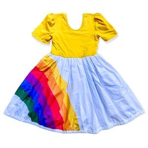 Pleiades Designs Yellow Rainbow Shortie Dress 🌈💛